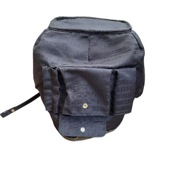 CELINE Stripe Stitch Tote Leather Bag Purse - Picture 8 of 16